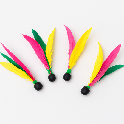 4 fjerbolde Sort (STANDARD)